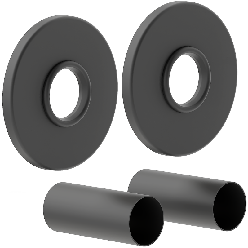 Mexen R single concealing set for radiator, anthracite - W904-000-66