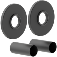 Mexen R single concealing set for radiator, anthracite - W904-000-66