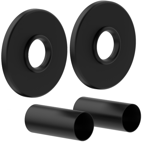 Mexen 1R single radiator cover set, black - W904-000-70