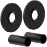 Mexen R single radiator masking set, black - W904-000-70