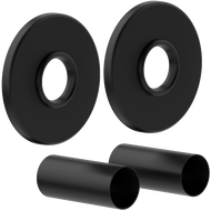 Mexen R single radiator masking set, black - W904-000-70