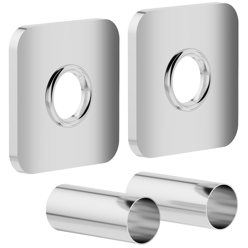 Mexen S single radiator masking set, chrome - W909-000-01