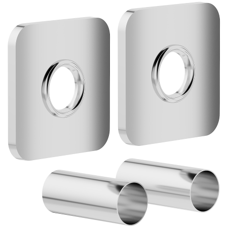 Mexen S single radiator masking set, chrome - W909-000-01