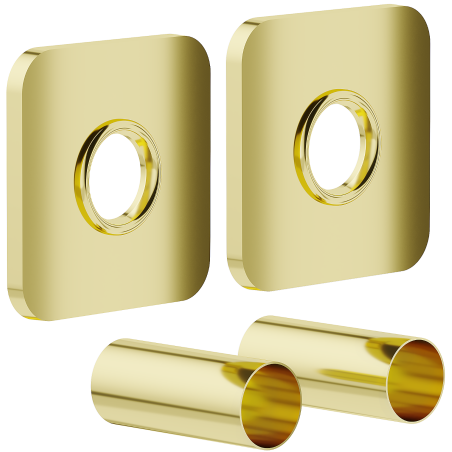 Mexen S single radiator concealing set, gold - W909-000-50