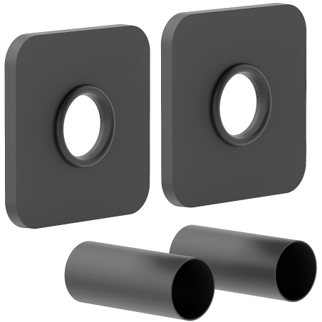 Mexen Uni-Term Single Radiator Concealment Set, Anthracite - W909-000-66