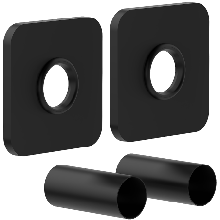 Mexen S single black concealing set for radiator - W909-000-70