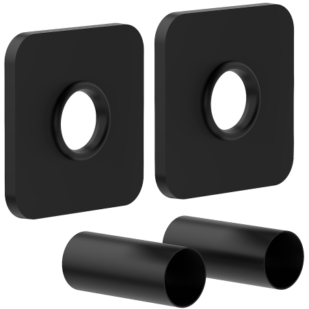 Mexen S single masking set for radiator, black - W909-000-70