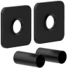 Mexen S single black concealing set for radiator - W909-000-70