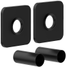 Mexen S single masking set for radiator, black - W909-000-70