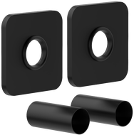 Mexen S single black concealing set for radiator - W909-000-70