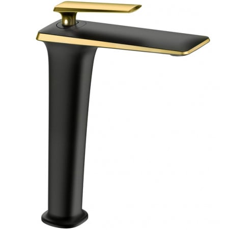 Mexen Purus high washbasin faucet, black/gold - 745810-75