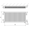 Mexen CV22 plate radiator 300 x 1600 mm, bottom connection, 1493 W, anthracite - W622-030-160-66