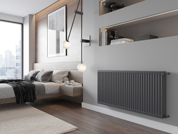 Mexen C22 panel radiator 400 x 500 mm, side connection, 593 W, anthracite - W422-040-050-66