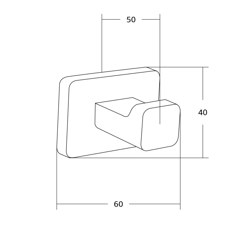Mexen Asis towel hook, gold - 7017635-50
