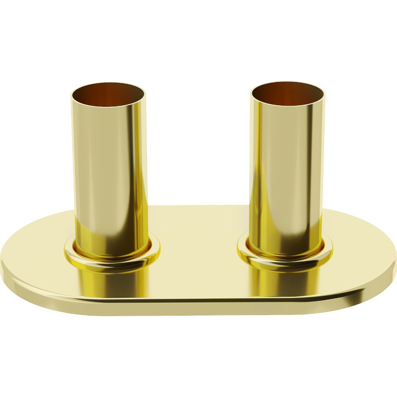Mexen 2R double radiator escutcheon cover set, gold - W905-000-50