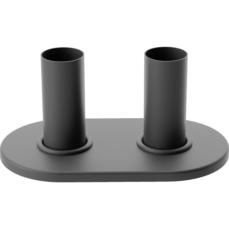 Mexen 2R double radiator pipe cover set, anthracite - W905-000-66