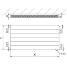 Mexen Line CVL11 Panel Radiator 300 x 1400 mm, Bottom Connection, 637 W, White - W611L-030-140-00