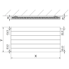Mexen CL11 Flat Panel Radiator 300 x 1500 mm, Side Connection, 682 W, White - W411L-030-150-00
