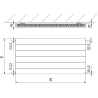 Mexen Line CL11 flat radiator 500 x 400 mm, side connection, 273 W, white - W411L-050-040-00