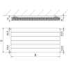 Mexen Line CL21 panel radiator 600 x 1000 mm, side connection, 1210 W, white - W421L-060-100-00