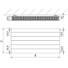 Mexen CL22 Flat panel radiator Line 400 x 1600 mm, side connection, 1821 W, white - W422L-040-160-00