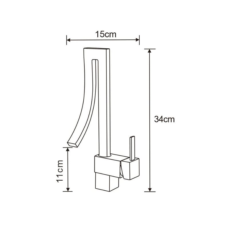 Mexen Elbrus washbasin faucet, chrome - 747100-00