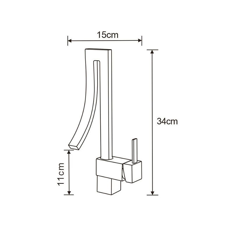 Mexen Elbrus sink tap, gold - 747100-50