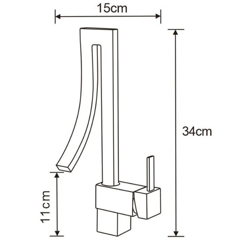 Mexen Elbrus tall washbasin faucet, gold - 747100-50