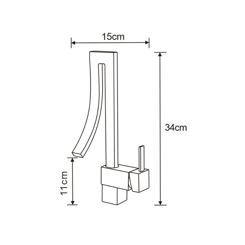 Mexen Elbrus washbasin tap, gold - 747100-50