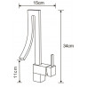 Mexen Elbrus tall washbasin faucet, gold - 747100-50
