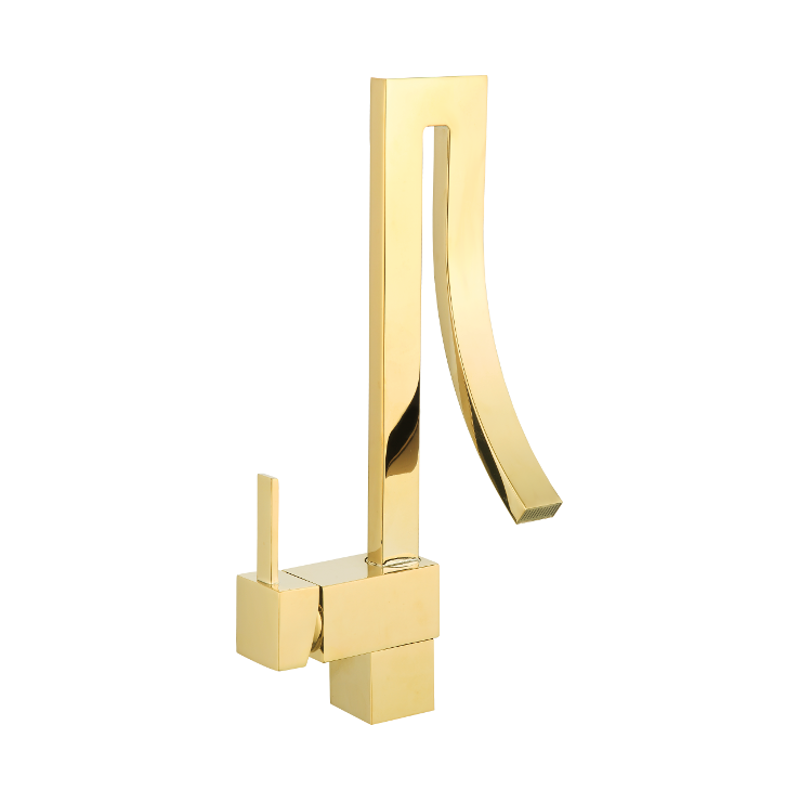 Mexen Elbrus sink tap, gold - 747100-50