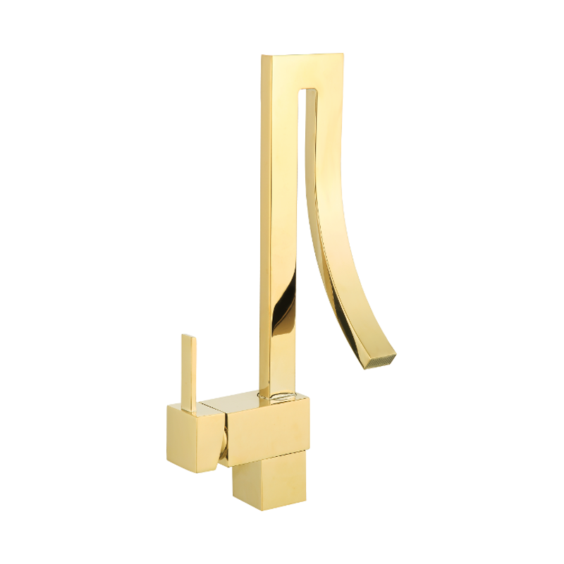 Mexen Elbrus washbasin tap, gold - 747100-50