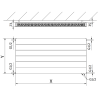 Mexen Line CVL21 flat radiator 500 x 1100 mm, bottom connection, 1109 W, white - W621L-050-110-00
