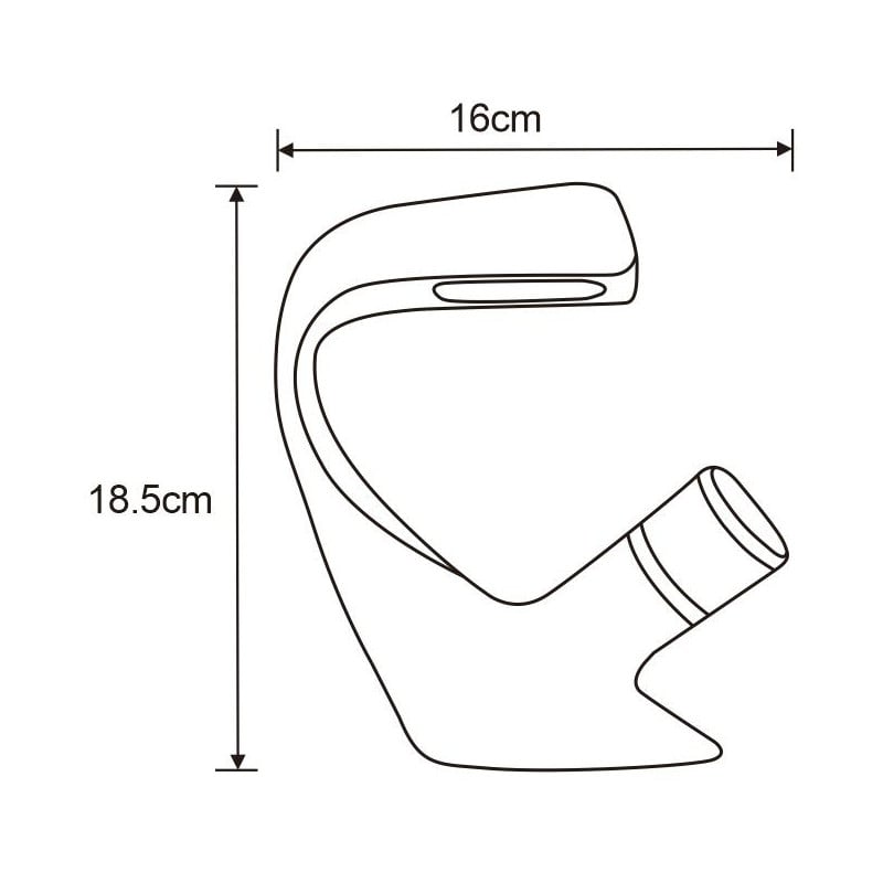 Mexen Cardo washbasin faucet, black - 747200-70