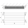 Mexen Line CL33 panel radiator 300 x 1800 mm, side connection, 2232 W, white - W433L-030-180-00