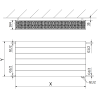 Mexen CVL33 Plate radiator line 500 x 900 mm, bottom connection, 1711 W, white - W633L-050-090-00