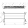 Mexen Line CVL33 panel radiator 500 x 1200 mm, bottom connection, 2281 W, white - W633L-050-120-00