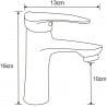 Mexen Irys washbasin faucet, black - 747500-70