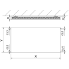 Mexen CF11 Flat Panel Radiator 500 x 1000 mm, Side Connection, 682 W, White - W411F-050-100-00