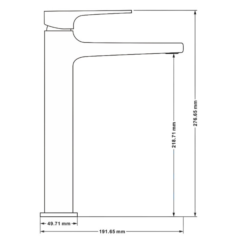 Mexen Lynx high black faucet - 745910-70