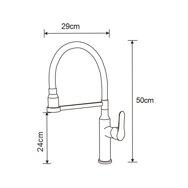 Mexen Edna kitchen faucet, gold/black - 672900-57