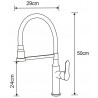 Mexen Edna kitchen faucet, gold/black - 672900-57