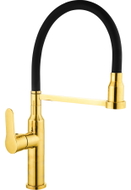 Mexen Edna kitchen faucet, gold/black - 672900-57