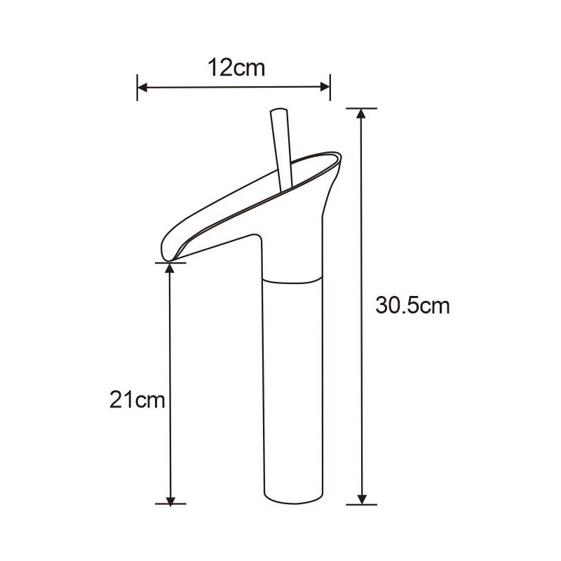 Mexen Orion high black washbasin faucet - 745510-70