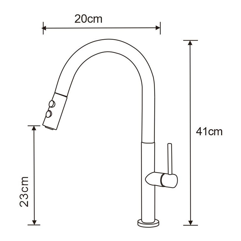 Mexen Ava kitchen faucet, chrome - 672800-00