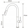 Mexen Ava kitchen faucet, chrome - 672800-00