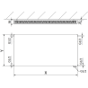 Mexen Flat CVF11 Panel Radiator 300 x 1500 mm, Bottom Connection, 682 W, White - W611F-030-150-00