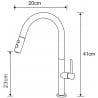 Mexen Ava Kitchen Tap, Black/Gold - 672800-75
