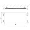 Mexen Flat CF21 flat radiator 600 x 1400 mm, side connection, 1693 W, white - W421F-060-140-00