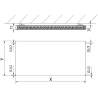 Mexen Flat CF21 flat panel radiator 600 x 1800 mm, side connection, 2177 W, white - W421F-060-180-00